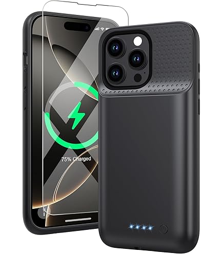 Amazon.com: Battery Case for iPhone 16 Pro Max, 12000mAh Capacity